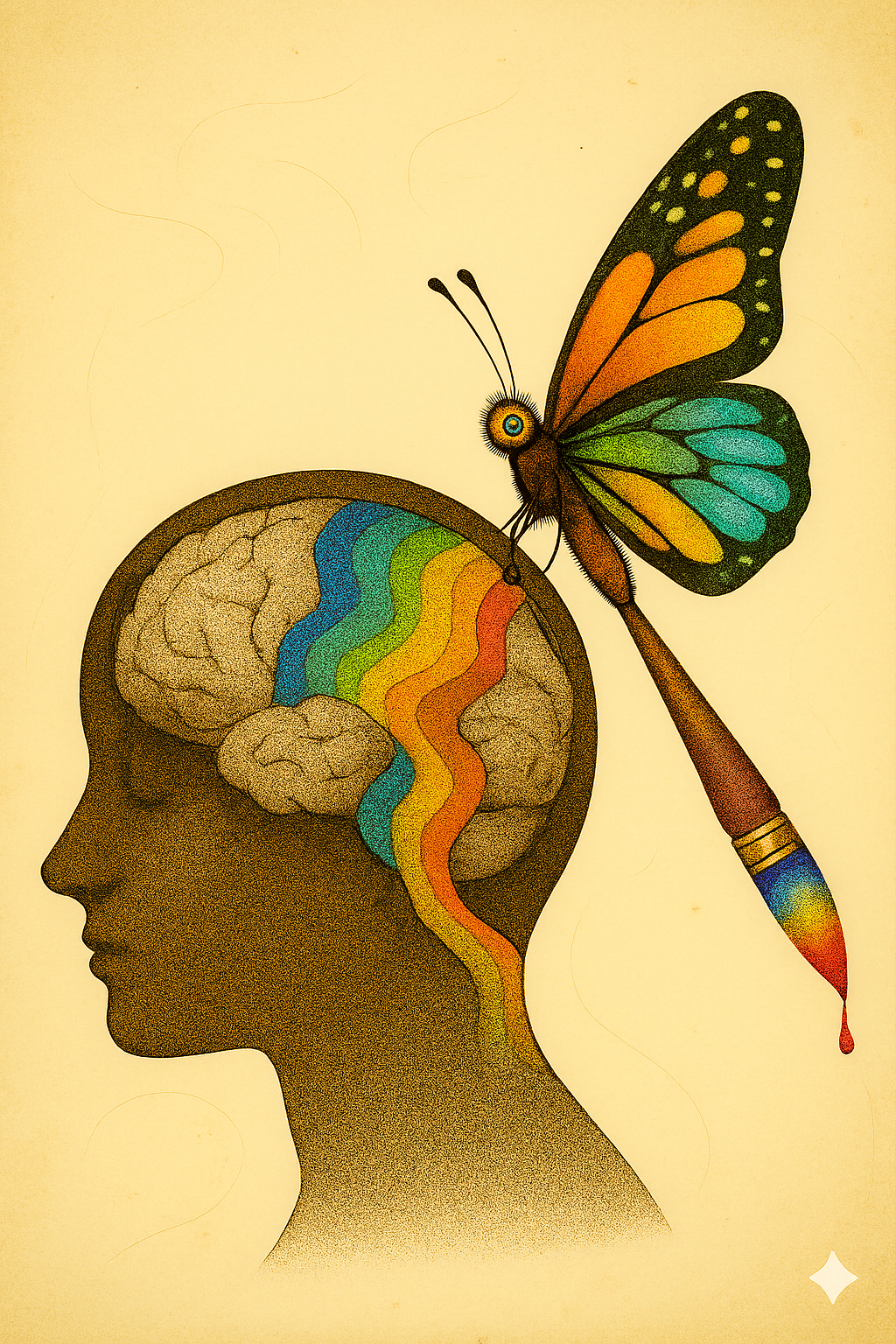 Art therapy brain butterfly